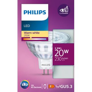 Philips - MR16 LED Reflectorlamp - Warm Wit - 20W - GU 5.3 - 230 Lumen