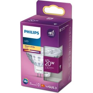 Philips LED-Spot - Warmwit licht - GU5.3 - 20 W - Energiezuinige LED-verlichting - Lange levensduur