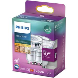 Philips LED spot SceneSwitch Spot 4.8W/822-827 (50W) 36� 2-pack GU10