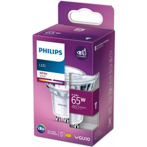 Philips GU10 LED-spot | 4.9W (65W) | warm wit | glas