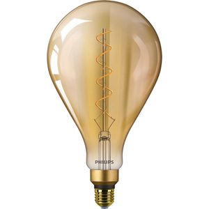 2x Philips LED lamp E27 | Peer A160 | Vintage | Goud | 1800K | Dimbaar | 4.5W (28W)
