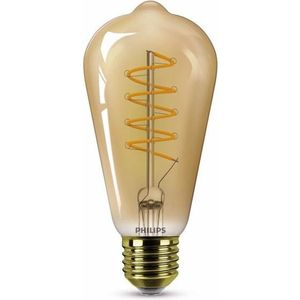 6x Philips LED lamp E27 | Edison ST64 | Vintage | Goud | 1800K | Dimbaar | 4W (25W)