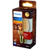 Philips LED lamp E14 | Kaars B35 | Vintage | Goud | 1800K | Dimbaar | 2.5W (15W)