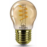 Philips LED Kogellamp Spiraal Goud - 15 W - E27 - Dimbaar Extra Warmwit Licht