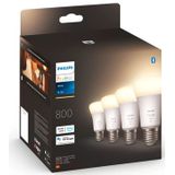 Philips - Hue Standaardlamp - Warmwit Licht - 4-Pack - E27 - 800lm