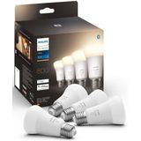 Philips - Hue Standaardlamp - Warmwit Licht - 4-Pack - E27 - 800lm