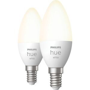 Philips Hue Kaarslamp White E14 Duo pack