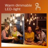 Philips LED-lamp Globe - Warmwit licht - E27 - 60 W - Transparant - Energiezuinige LED-verlichting - Filament lamp