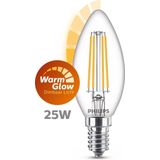 Philips - Led Classic 25W B35 E14 - Dimbare Warmwitte LED - Helder Glas
