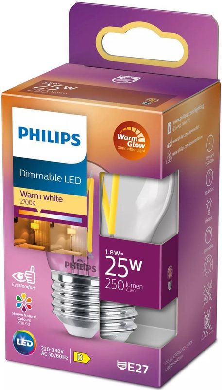 Philips - LED Kaarslamp - Helder - 25W - Dimbaar