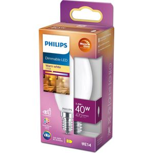 6x Philips LED lamp E14 | WarmGlow | Kaars B35 | Mat | 2200-2700K | Dimbaar | 3.4W (40W)