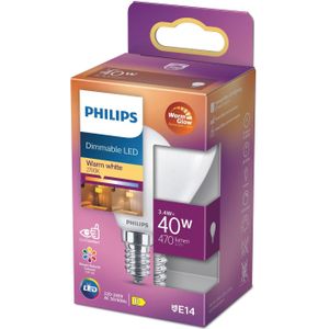 LED - Kogel Filament - Mat - E14 - 40 Watt - 470 Lumen - 15.000 Uur Levensduur