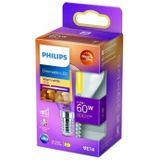 Philips LED Kogellamp Transparant - 60 W - E14 - Dimbaar warmwit licht