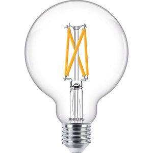 Philips - LED Globe G93 E27 5,9-60W - Helder Glas - Dimbaar