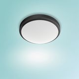 Philips Doris badkamer plafondlamp zwart klein 6 W