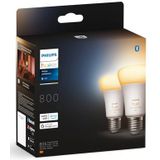 Philips Hue Slimme Lichtbron E27 Duopack - warm tot koelwit licht - 8,5W - Bluetooth - 2 Stuks