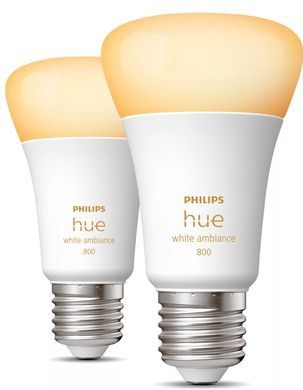 Philips Hue Slimme Lichtbron E27 Duopack - warm tot koelwit licht - 8,5W - Bluetooth - 2 Stuks