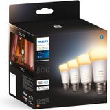 Philips Hue - White Ambiance - LED Lampen - E27 - 800 Lumen - 4 Stuks