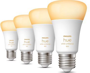 Philips Hue - White Ambiance - LED Lampen - E27 - 800 Lumen - 4 Stuks