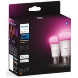 Philips - Hue Slimme Lichtbron - Wit en Gekleurd Licht - 6.5W - Duopack - 2 Stuks