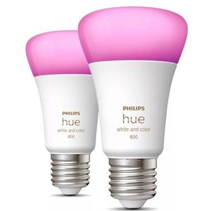 Philips - Hue Slimme Lichtbron - Wit en Gekleurd Licht - 6.5W - Duopack - 2 Stuks