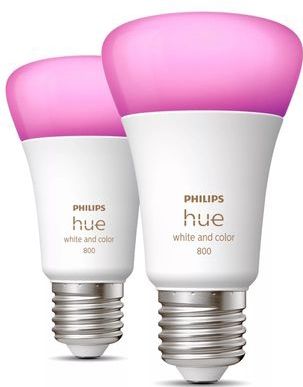 Philips - Hue Slimme Lichtbron - Wit en Gekleurd Licht - 6.5W - Duopack - 2 Stuks
