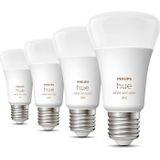 Philips - Hue Lampen - LED - Wit en Gekleurd Licht - E27 - 4 Stuks