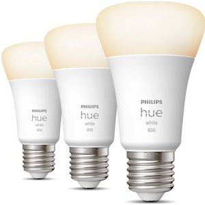 Philips Hue - Slimme Ledlamp - E27 - Warm Wit Licht - 9 Watt - 3 Stuks