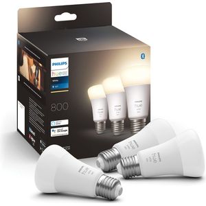Philips Hue Ledlamp Warm Wit E27 9w 3 Stuks | Slimme verlichting