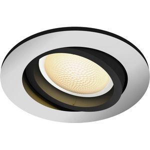 Philips Hue Milliskin recessed Inbouwspot uitbreiding White Ambiance GU10 Metaal 5W Rond Bluetooth