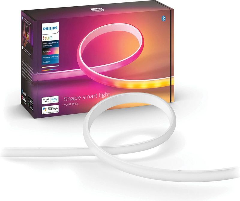 Philips - Hue Gradient Lightstrip - 2 m - White and Color Ambiance - Bluetooth