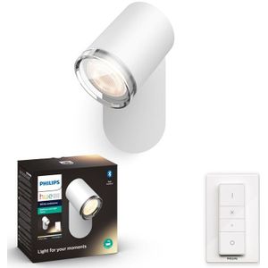 Philips Hue Adore Opbouwspot Badkamer - White Ambiance - GU10 - Wit - 5,5W - Bluetooth - incl. Dimmer Switch