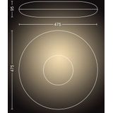 Philips Hue Cher plafondlamp - White Ambiance - zwart - Bluetooth - incl. 1 dimmer switch