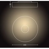 Philips Hue Fair plafondlamp - White Ambiance - wit - Bluetooth - incl. 1 dimmer switch