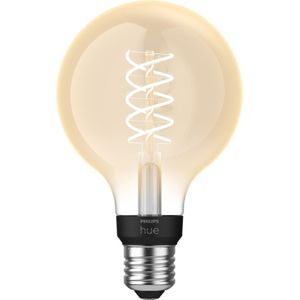 Philips Hue Filament Edisonlamp G93-1-Pack - E27 - Duurzame LED Verlichting - Smart Lamp - Warm-Wit Licht - Dimbaar - Verbind met Bluetooth of Hue Bridge - Werkt met Alexa en Google Home