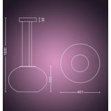 Philips Hue Flourish Hanglamp - Wit - 31W - Bluetooth