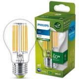 Philips LED lamp Transparant - 60 W - E27 - warmwit licht