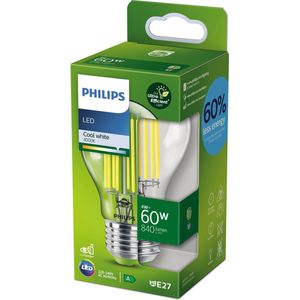 6x Philips LED lamp E27 | Peer A60 | Ultra Efficient | Filament | 4000K | 4W (60W)