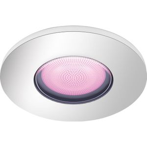 Philips Hue Xamento inbouwspot - White and Colour Ambiance - GU10 - Zilver - IP44 - 1 spot - Bluetooth