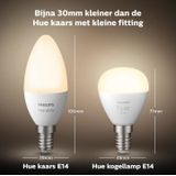 Philips - Hue Slimme Lichtbron Luster E14 - Warmwit Licht - 5,7W - Bluetooth