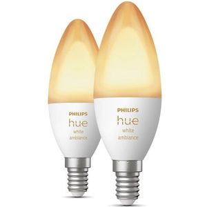 Philips Hue - Kaarslamp - 2-pack - E14 - Slimme Verlichting