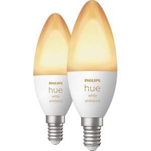 Philips Hue LED Lamp E14 2-Pack 5,2W 470lm wit Ambiance