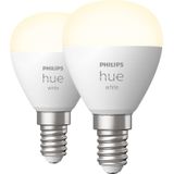 Philips Hue Kogellamp White E14 Duo pack