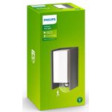 Philips Bridge buitenwandlamp  met sensor - antraciet