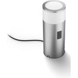 Philips Hue Calla sokkellamp - wit en gekleurd licht - roestvrij staal - laag