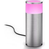 Philips Hue Calla sokkellamp - wit en gekleurd licht - roestvrij staal - laag