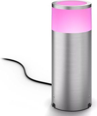 Philips Hue Calla sokkellamp - wit en gekleurd licht - roestvrij staal - laag