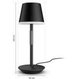 Philips Hue Go draagbare tafellamp - wit en gekleurd licht - zwart