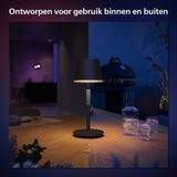 Philips Hue Go draagbare tafellamp wit en gekleurd licht zwart