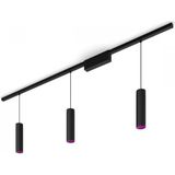 Philips Hue Perifo railverlichting plafond - wit en gekleurd licht - 3 hanglampen - zwart - basisset